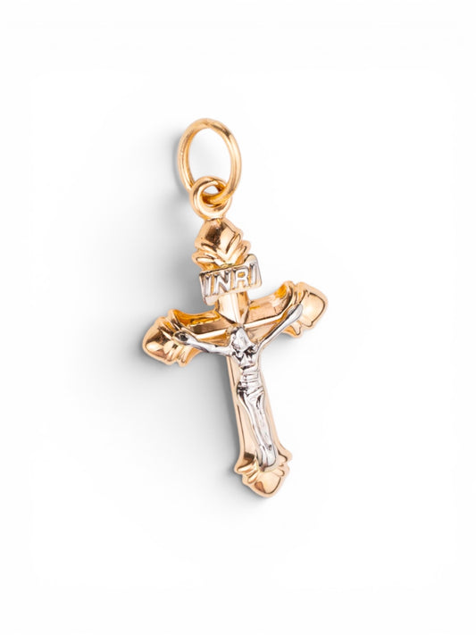 Orthodox Cross Pendant Rose Gold 585