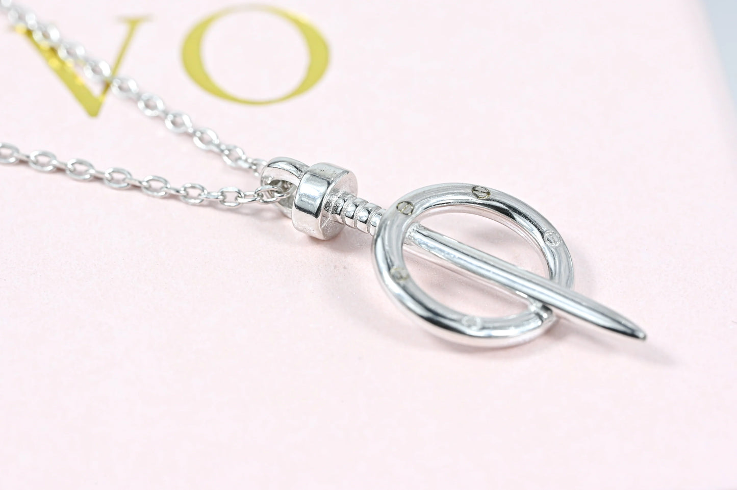 Silver Necklace Nail Pendant