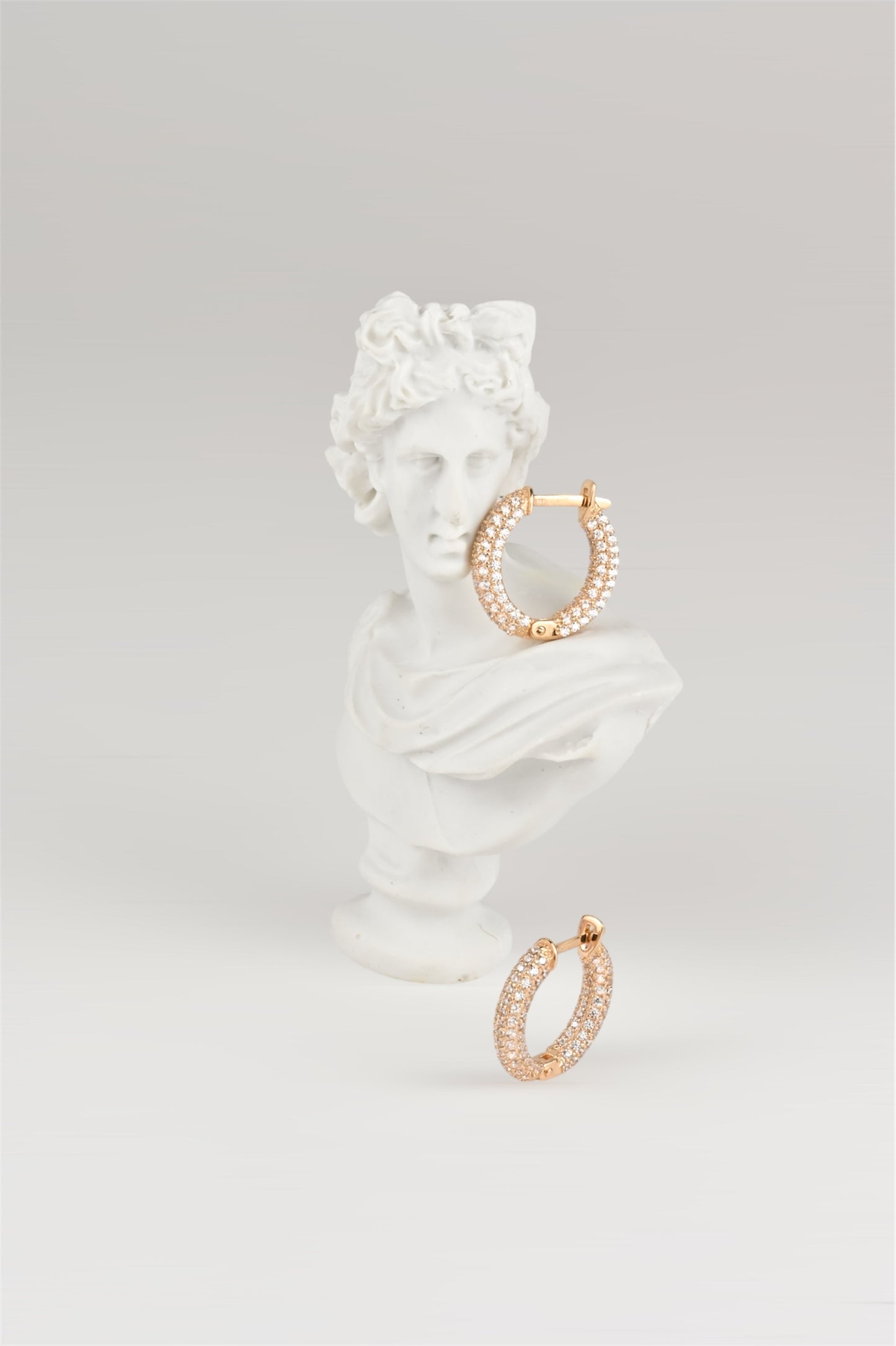 Hoop Earrings with Zirconia stones
