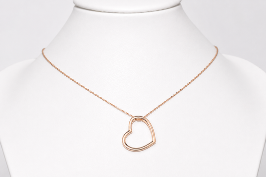 Necklace with Heart Pendant Rose Gold 585(14K)