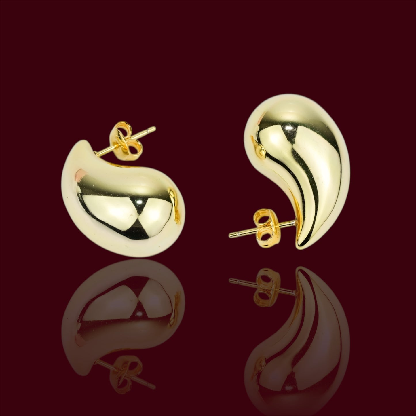Silver 925 Gold Plated Drop Earrings