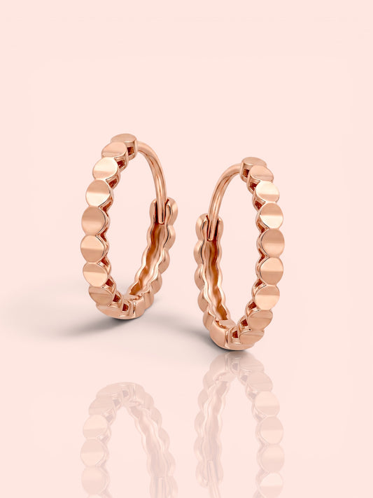 Rose Gold Hoops Earrings