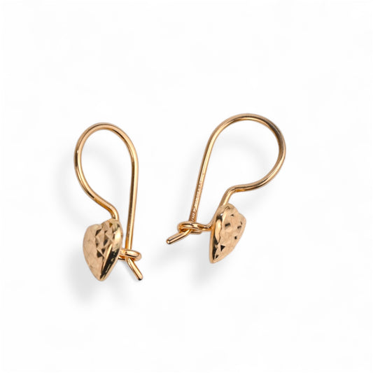 Kids Earrings Rose Gold Hearts