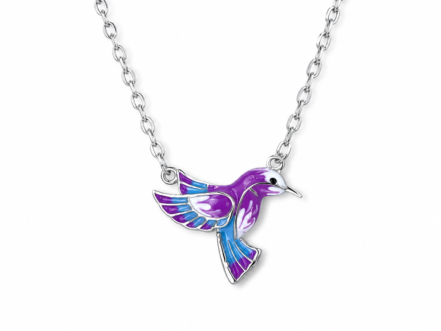 Dainty Hummingbird Silver Jewelry Set