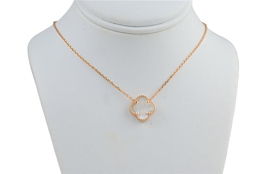 Necklace with Mother of Pearl Clover Pendant