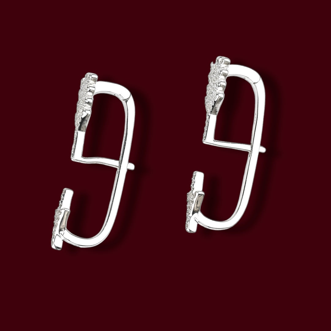 Silver Earrings Cuff
