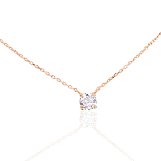 Necklace Rose Gold 585(14K) with Zirconia stone pendant