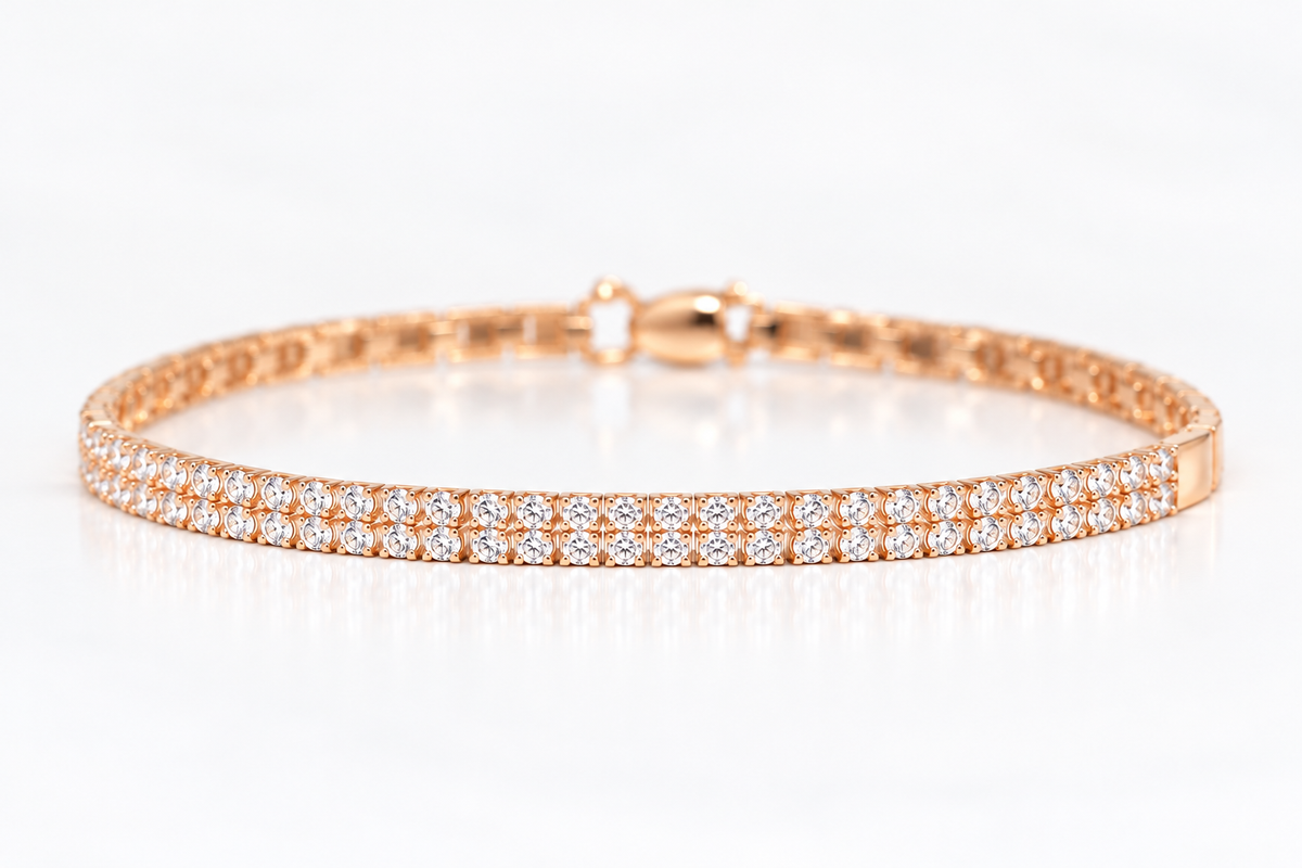 Bracelet Rose Gold with Zirconia stones