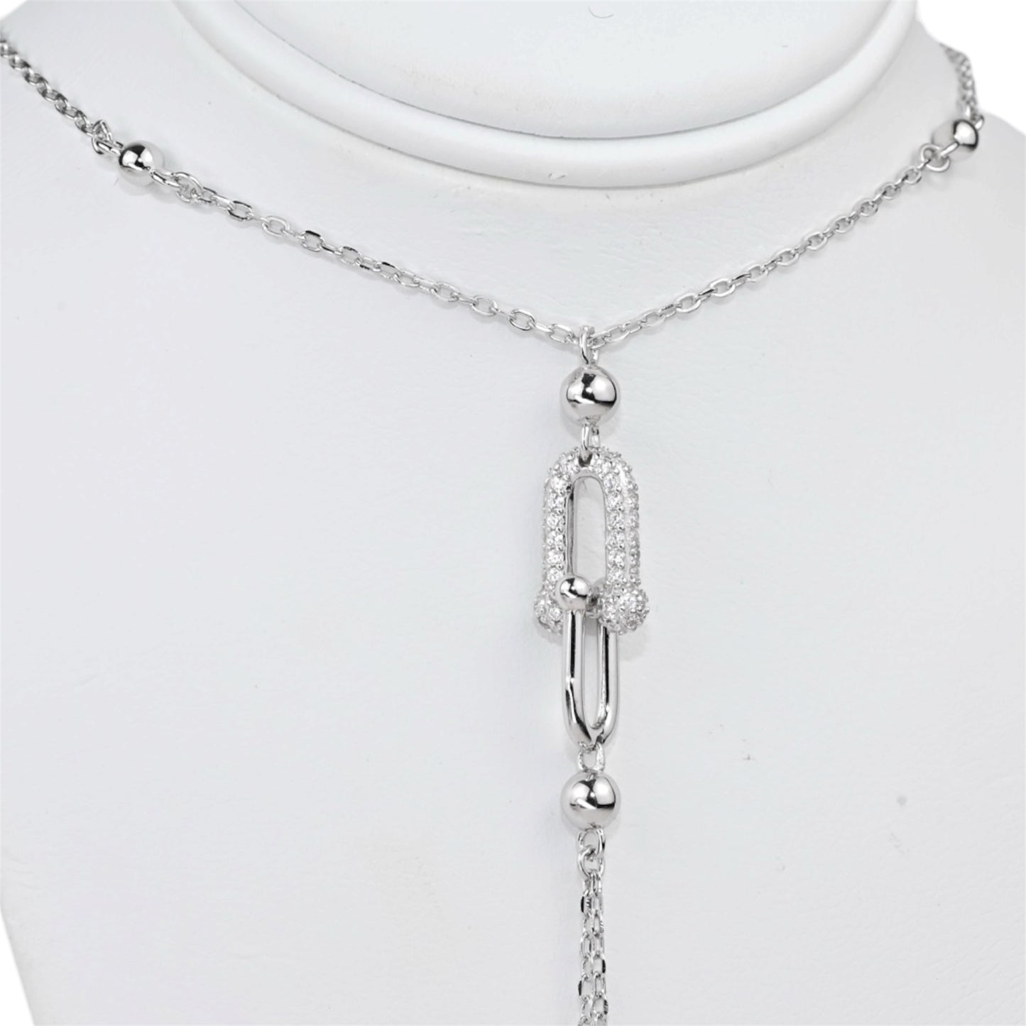 Silver Necklace Tie