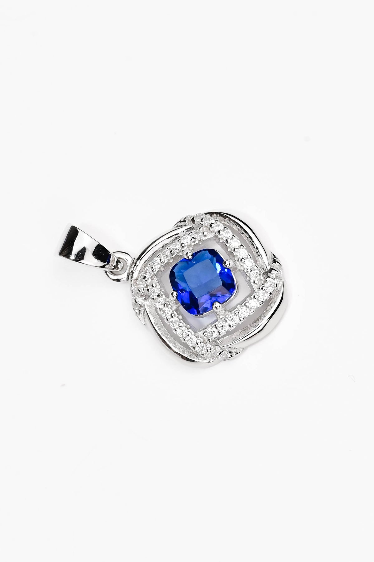 Silver Set Blue Zirconia stones
