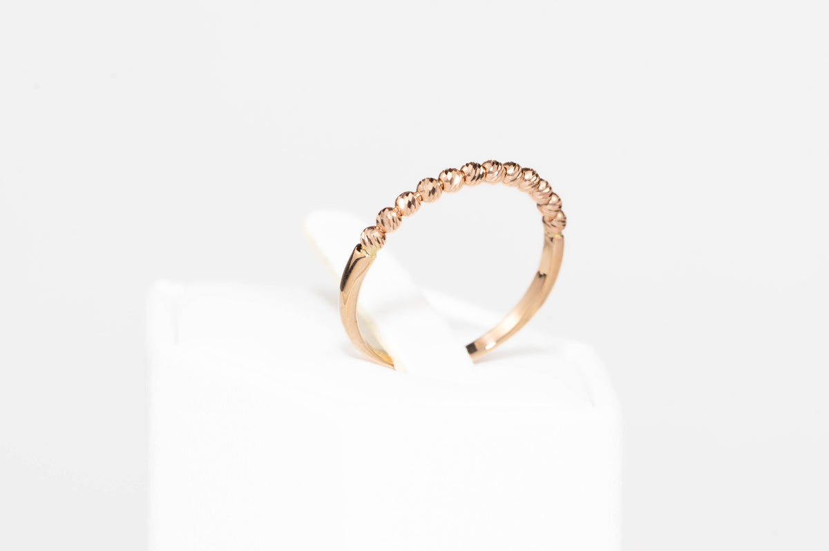 Rose Gold Ring Minimalist Ball