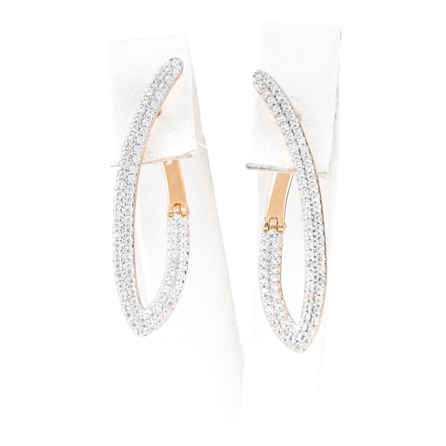 Zirconia stones Gold Earrings