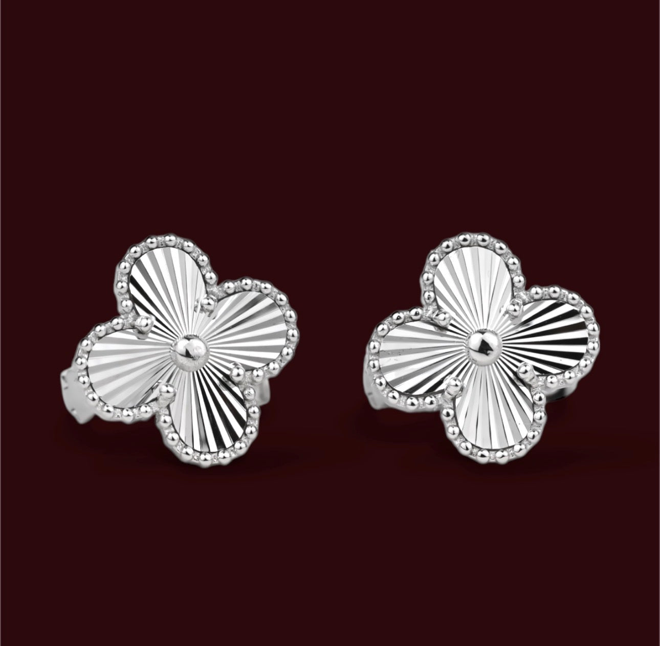 Clover Silver Earrings
