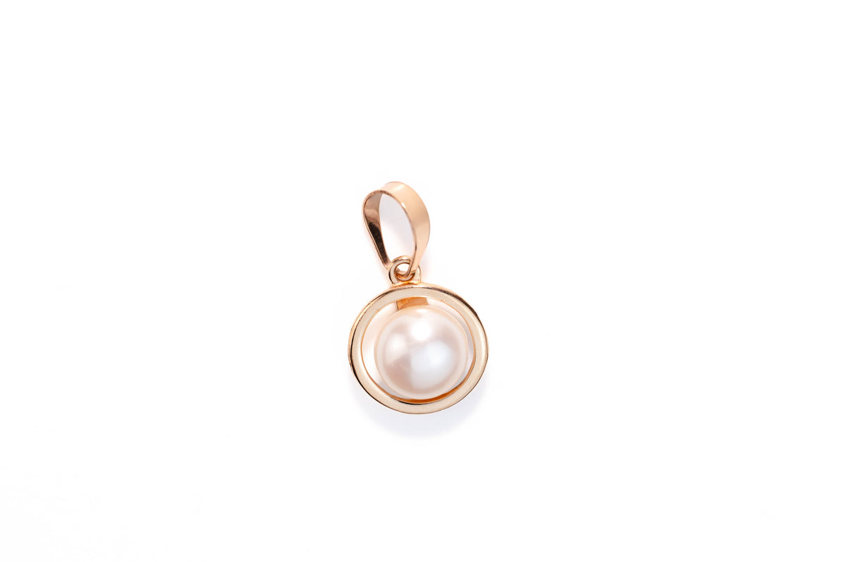 Rose Gold White Pearl Pendant