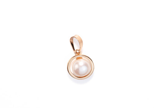 Rose Gold White Pearl Pendant