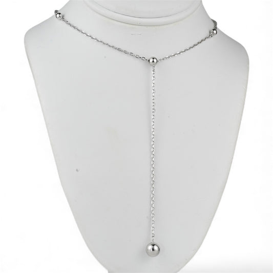 Silver Necklace Tie