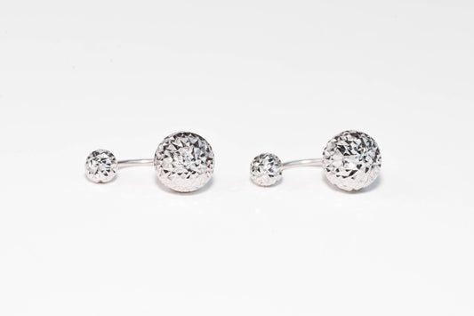 Screw in Earrings White Gold 585(14K)