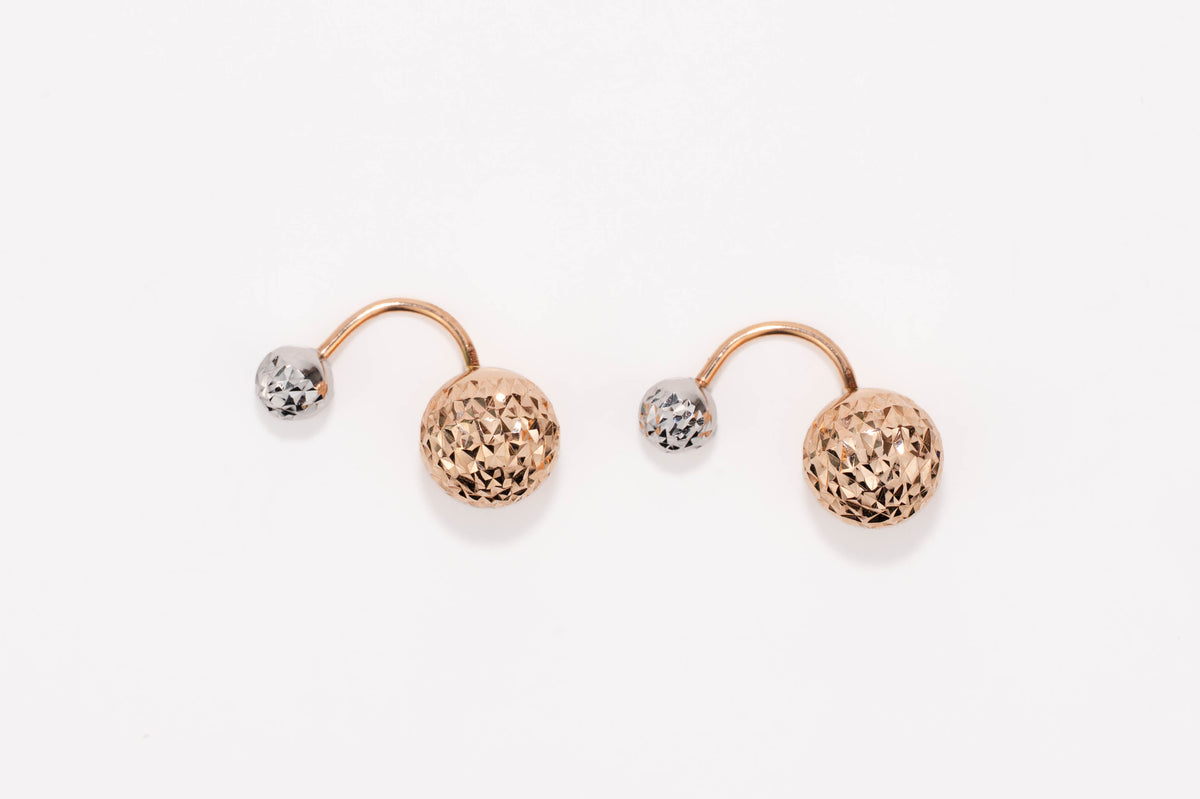 Screw in Earrings Double Gold