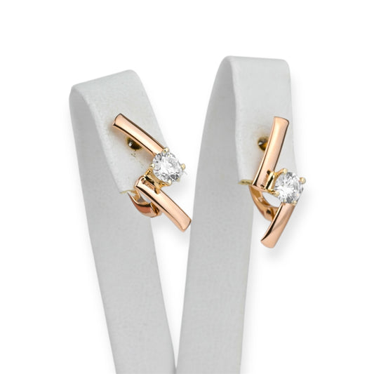 Earrings Lightning with Zirconia stones