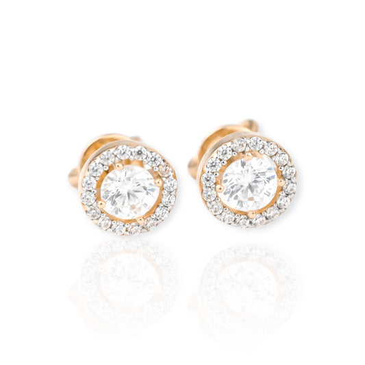 Stud Earrings with Zirconia stones
