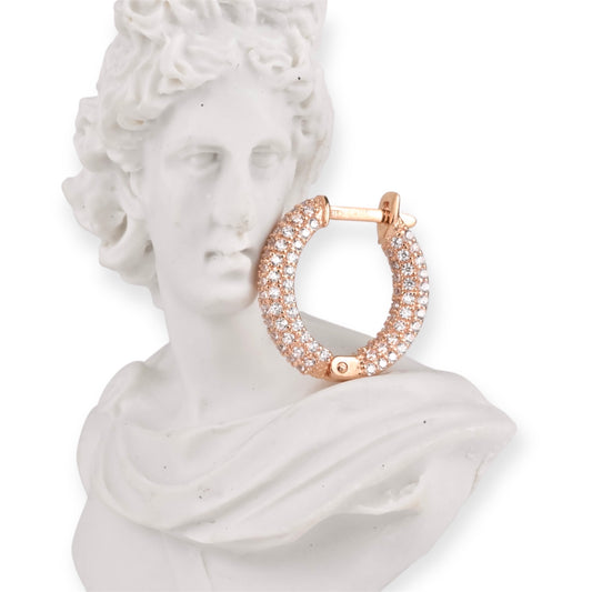 Hoop Earrings with Zirconia stones