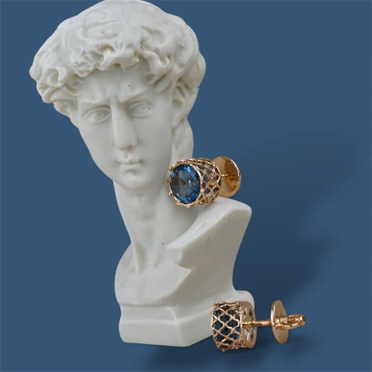 London Topaz Stud Earrings