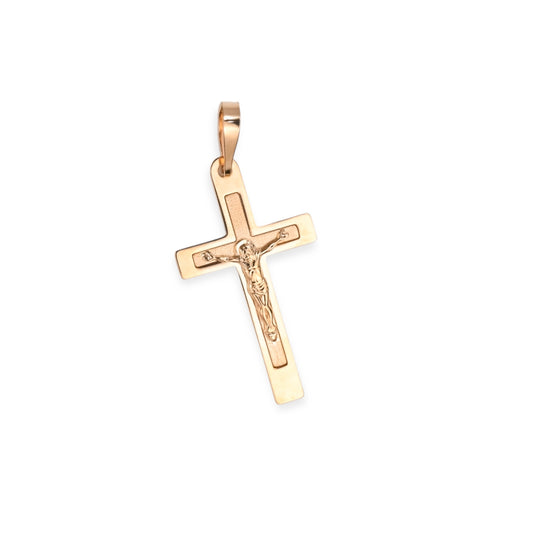 Rose Gold Orthodox Cross Pendant