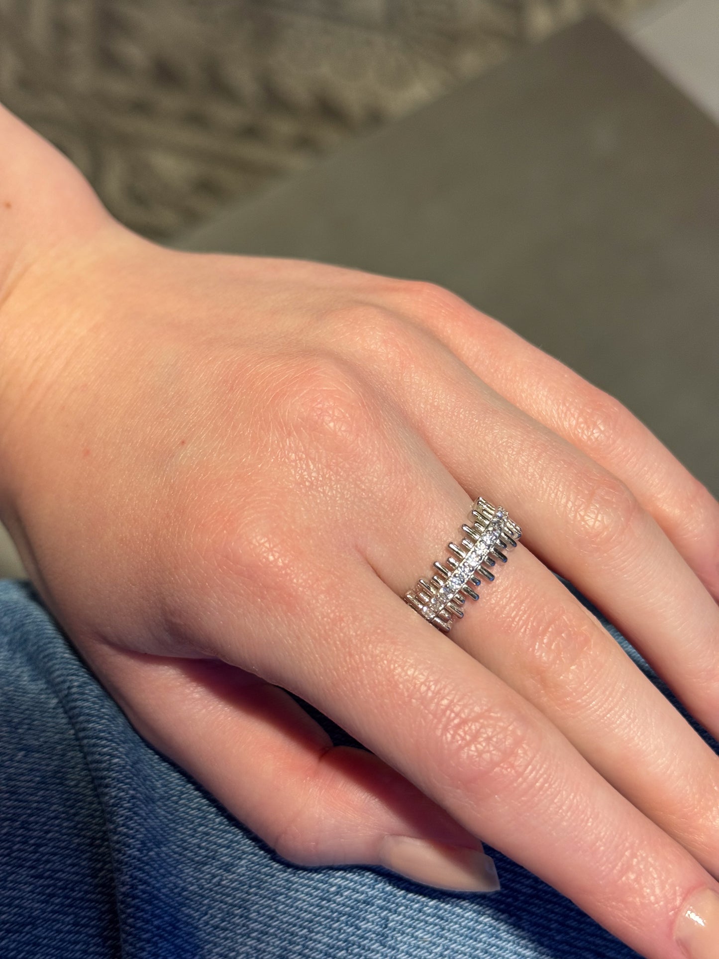 Silver Zirconia stones Set