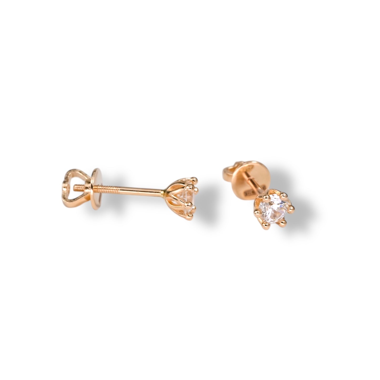 Stud Earrings Screw in Lock