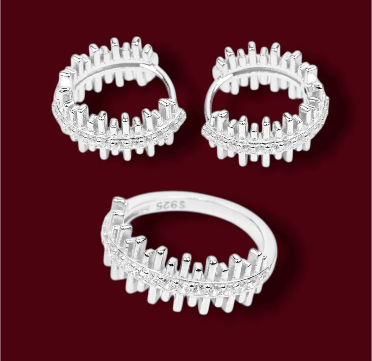 Silver Zirconia stones Set