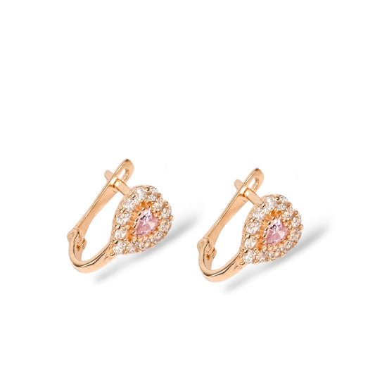 Kids Earrings Pink Hearts