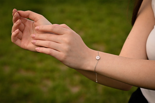 Silver Bracelet Pink