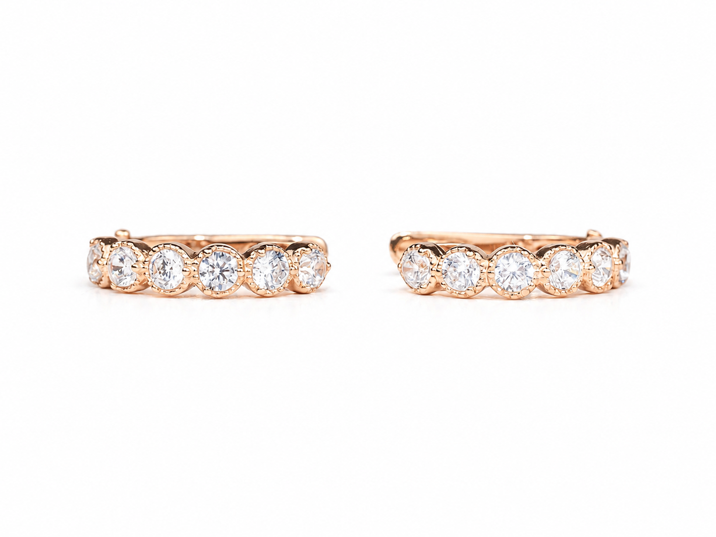 Kids Earrings Hoops with Zirconia stones