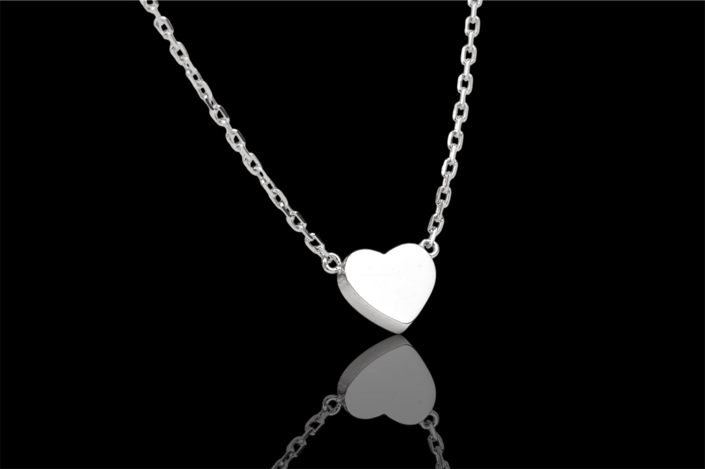 Necklace Heart White Gold