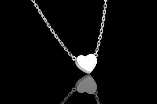 Necklace Heart White Gold