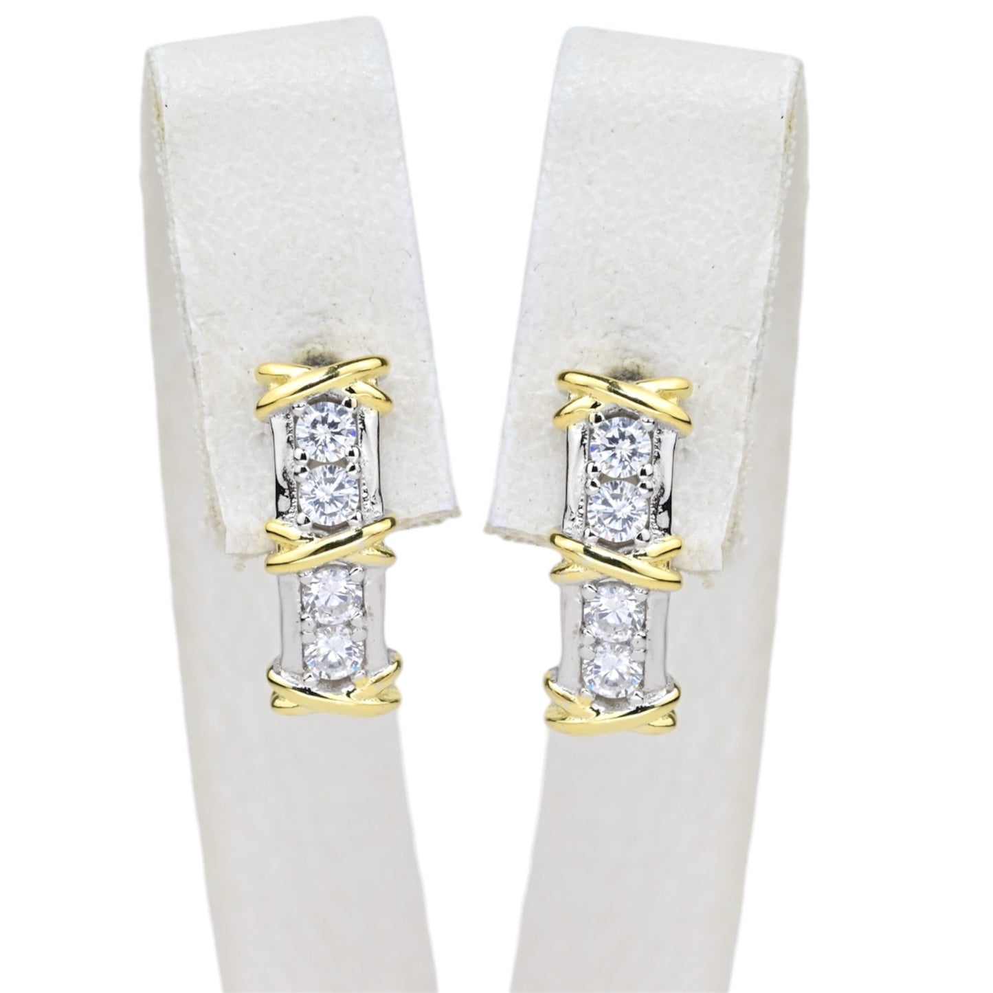 Silver Earrings with Gold Plated