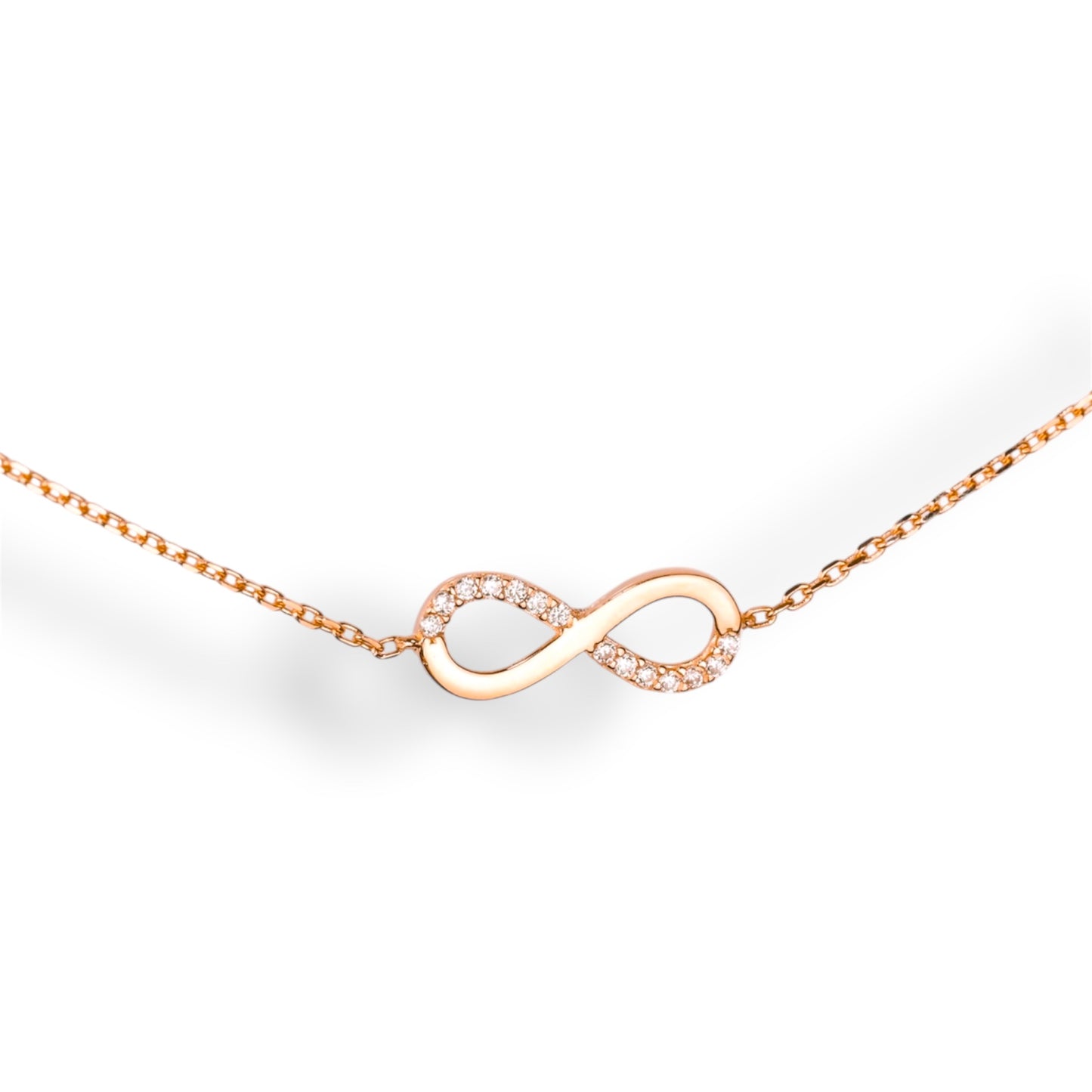 Bracelet Infinity Pendant with Zirconia stones