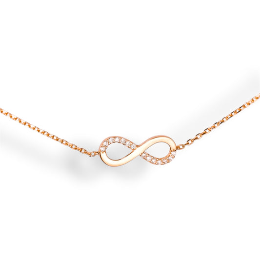 Bracelet Infinity Pendant with Zirconia stones