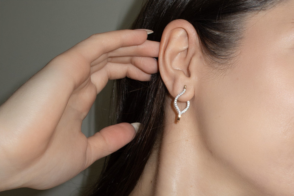 Earrings with Zirconia stones