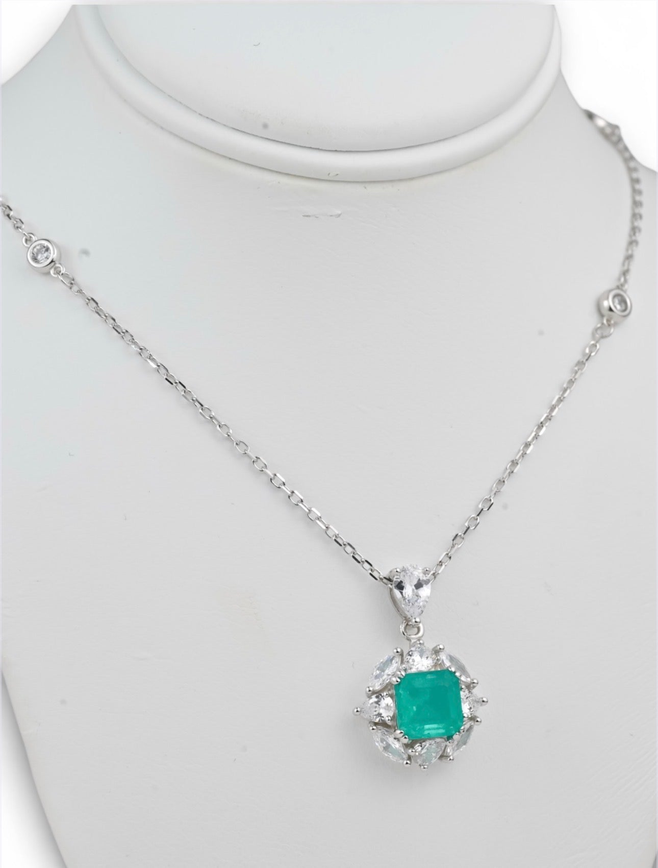 Silver Set Earrings, Necklace and Ring