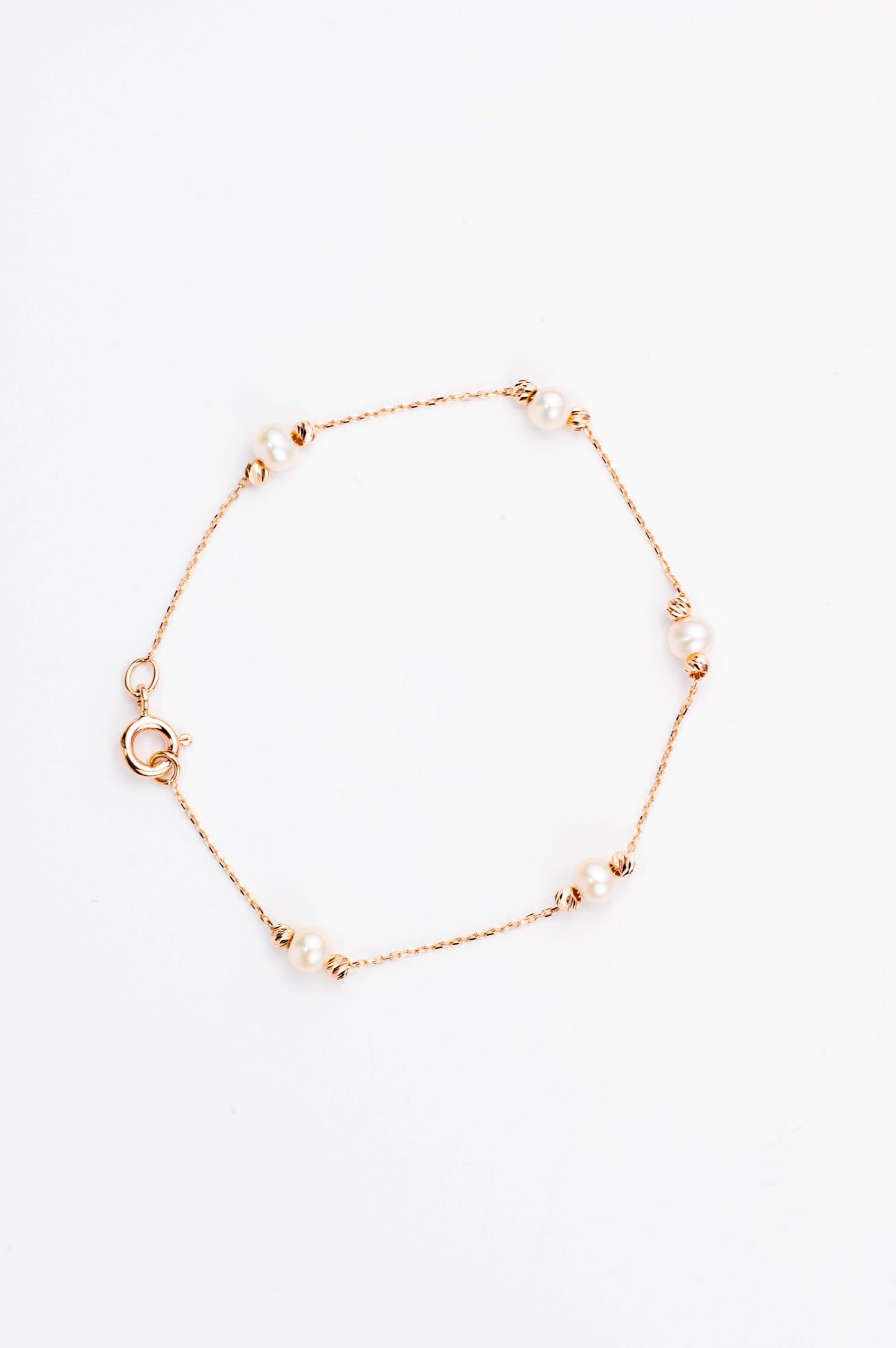 Bracelet Rose Gold 585 with Pearls