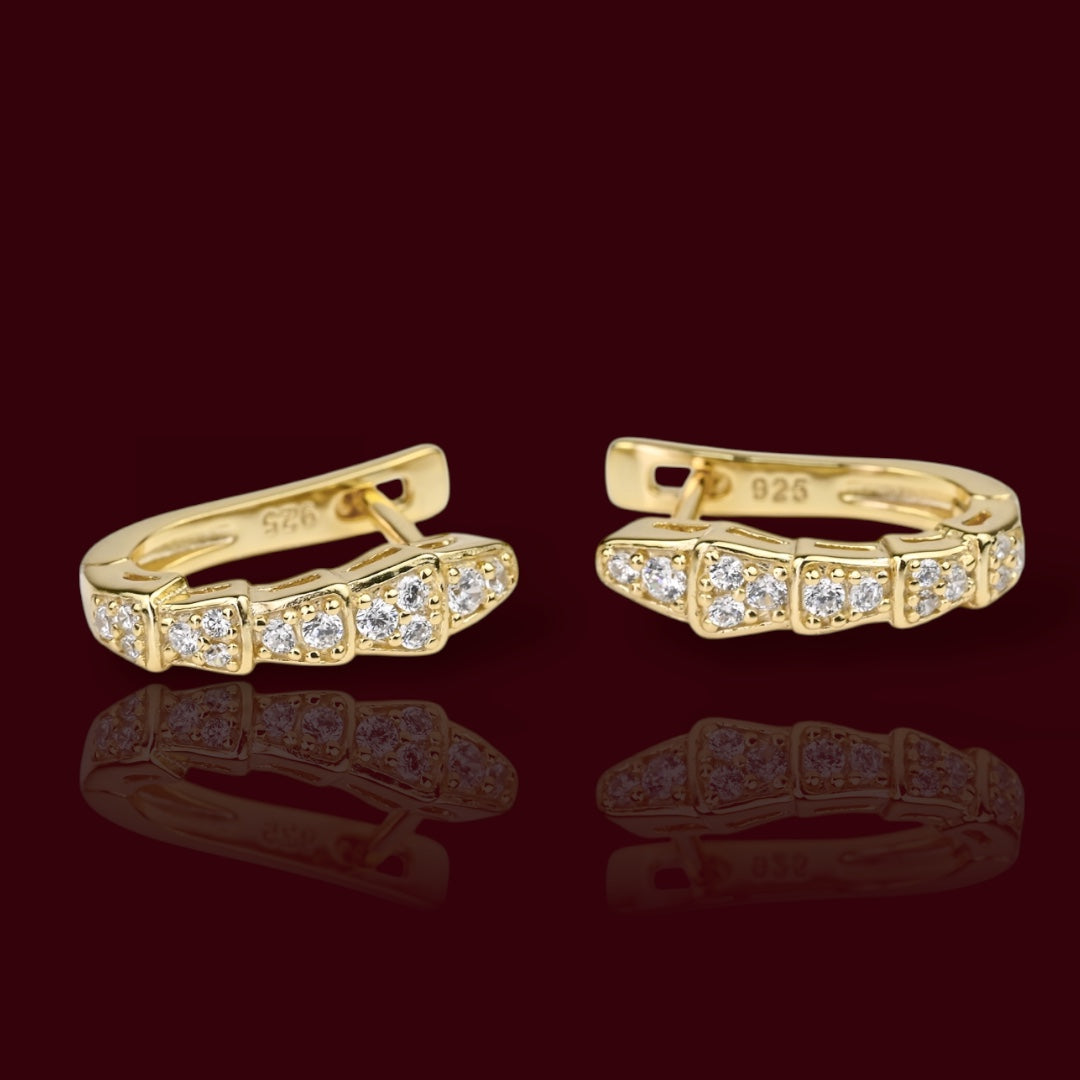 Silver 925 Gold Plated Set Snakes (Earrings, Ring, Pendant)