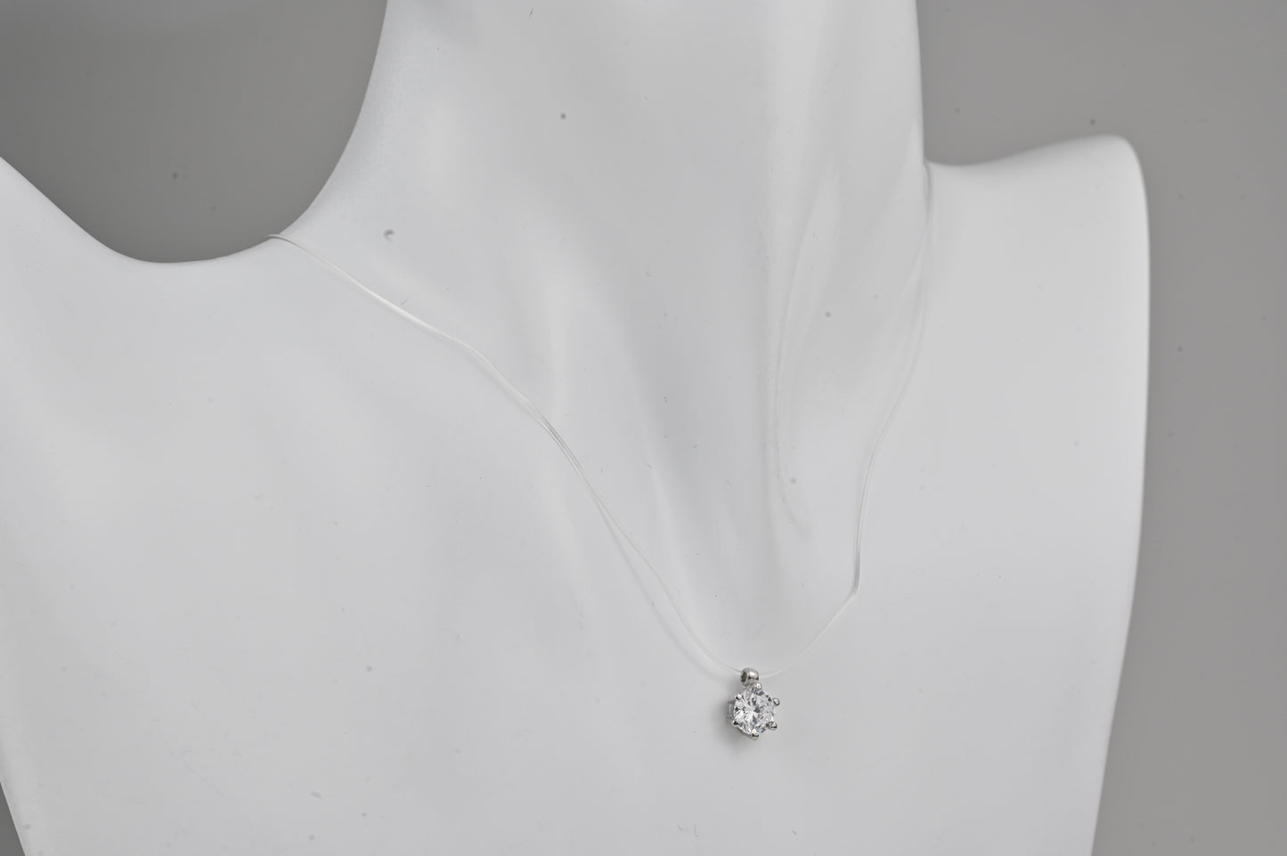 Silver invisible necklace