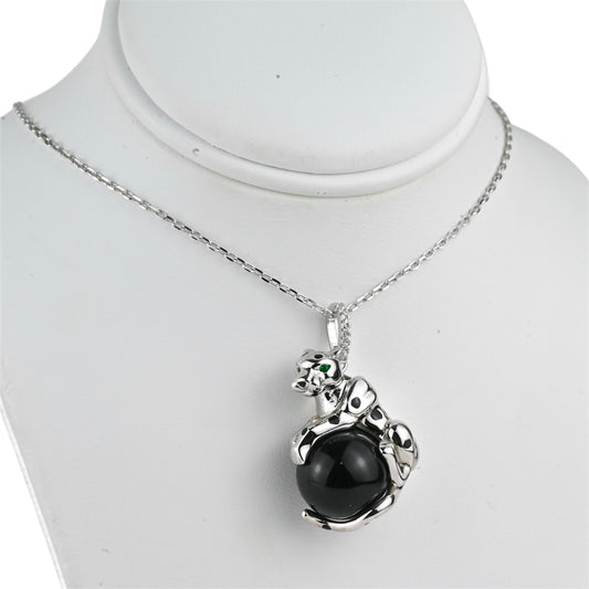 Silver Necklace Panther