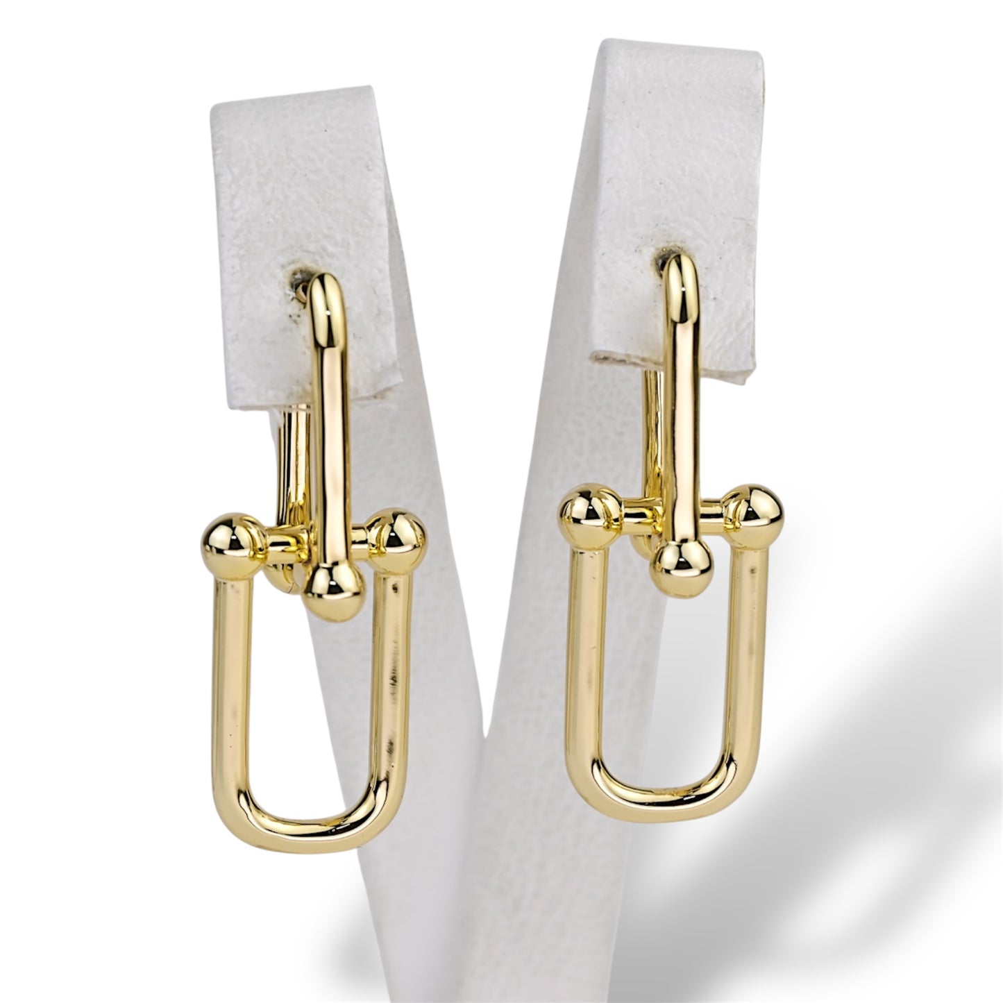 Silver 925 Gold Plated Chain Earrings