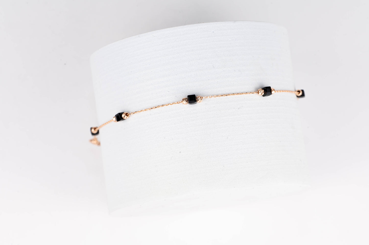 Bracelet Rose Gold 585 Black Cubes