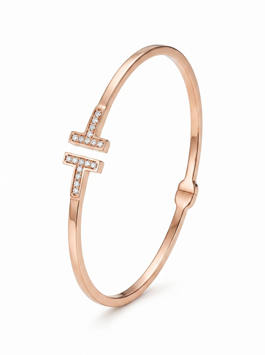 Rose Gold Bracelet with Zirconia stone