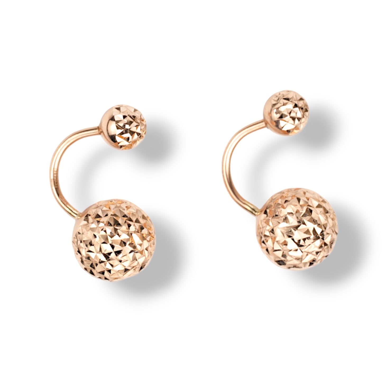 Screw in Earrings Rose Gold 585 (14K)