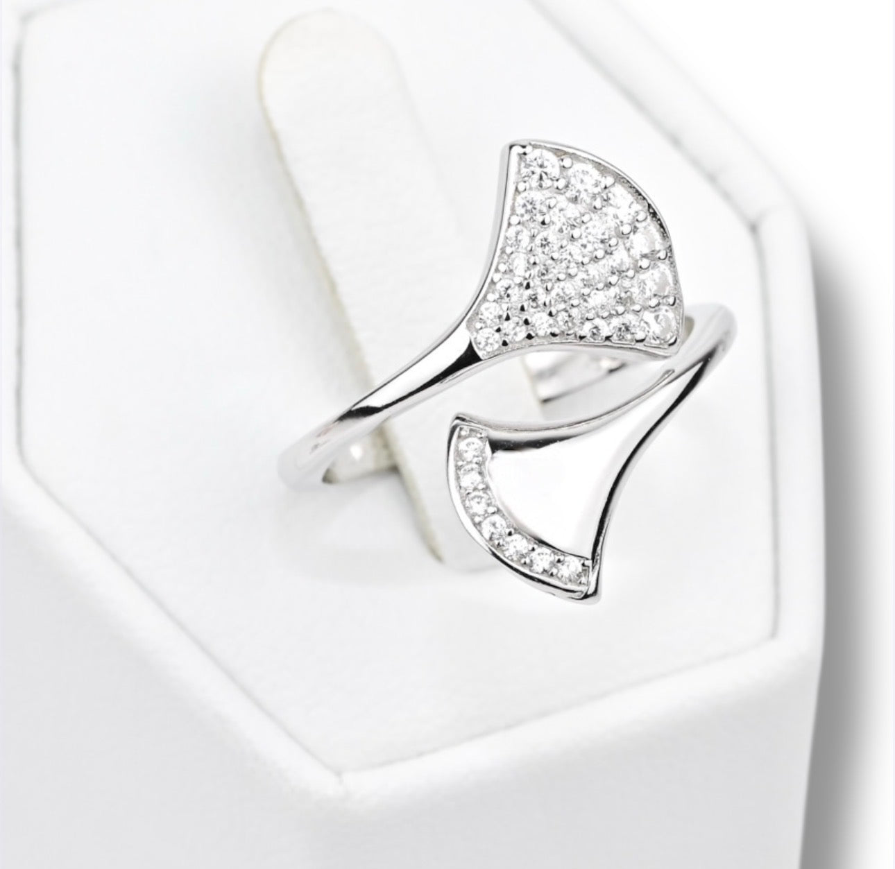 Silver Set with Zirconia stones (Earrings, Ring, Pendant)