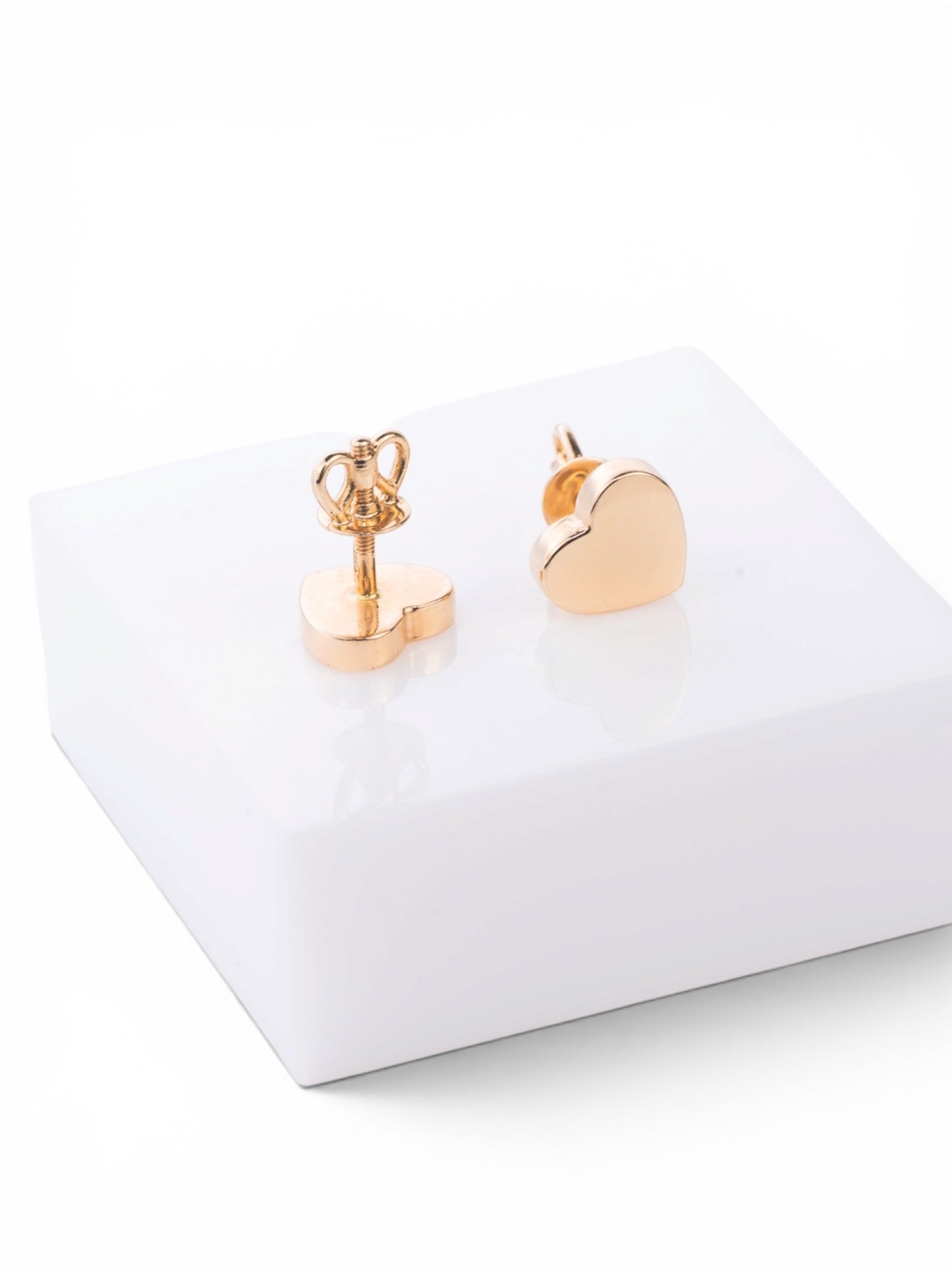 Rose Gold 585 (14K) Studs Earrings Hearts